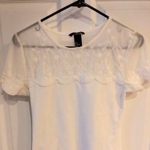 White Lace H&M Shirt